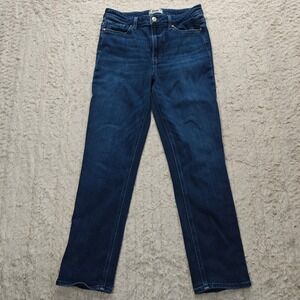 Paige Cindy Straight Leg Jeans Women Size 30 Dark Wash Downtown Normcore Minimal